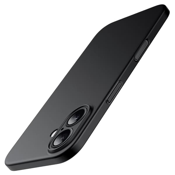 iPhone 16 Plus - Exklusivt Stilrent Mattbehandlat Tunt Skal Svart