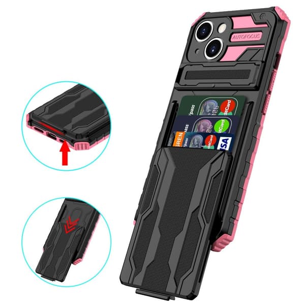 iPhone 14 Wallet Case - Funktionalitet och Militärklassat Skydd i Ett