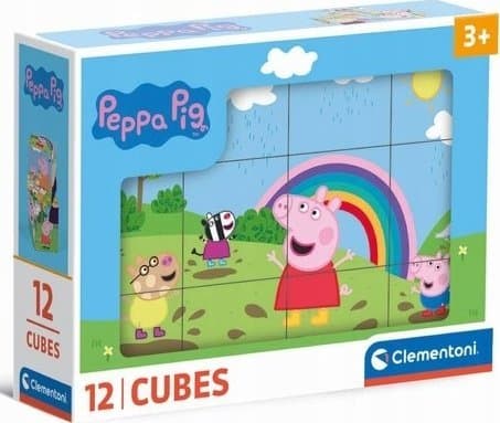 Puslespil Peppa Pig, 12 cubes