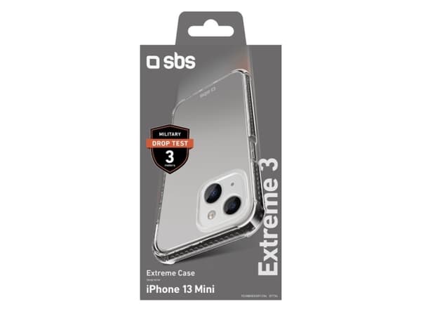 SBS TEUNBKEX3IP1354, Omslag, Apple, iPhone 13 Mini, 13,7 cm (5.4"), Transparent