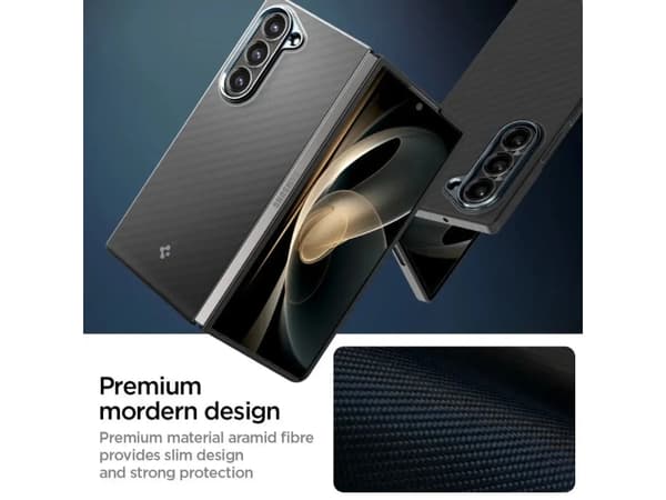Spigen Air Skin Aramid, Omslag, Samsung, Galaxy Z Fold 6, 19,3 cm (7.6"), Svart