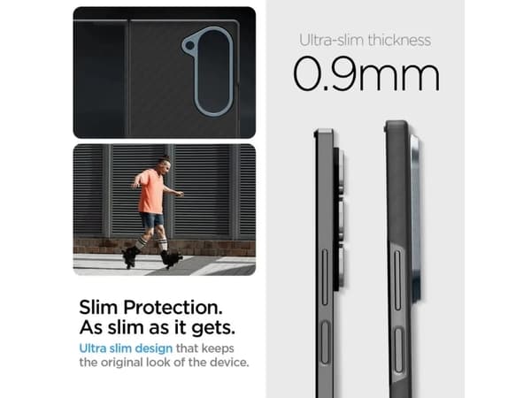 Spigen Air Skin Aramid, Omslag, Samsung, Galaxy Z Fold 6, 19,3 cm (7.6"), Svart
