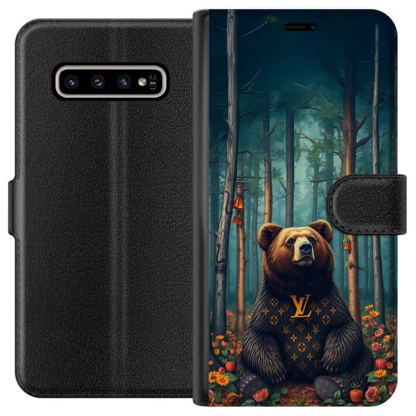 Samsung Galaxy S10+ Plånboksfodral LV björn i skogen