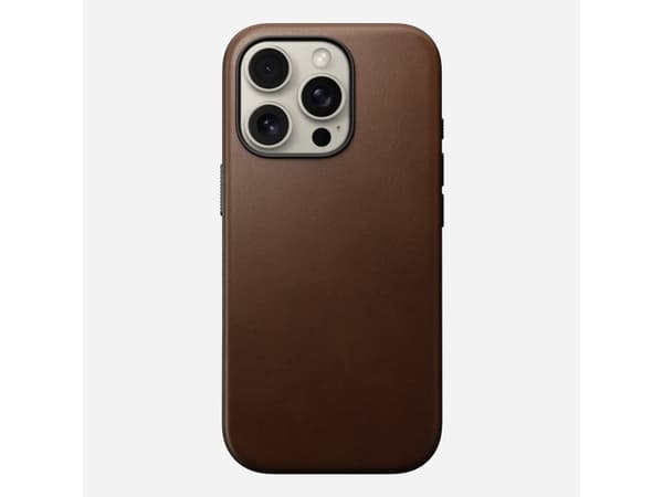 Nomad NM01696285, Omslag, Apple, iPhone 16 Pro, 16 cm (6.3"), Brun
