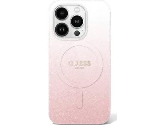 Guess Guess GUHMP16XHGRCELP iPhone 16 Pro Max 6.9" różowy/pink hardcase IML Glitter Gradient MagSafe