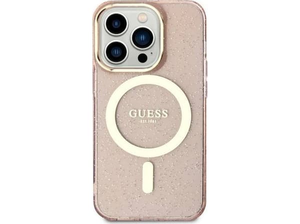 Apple iPhone 11 Guess-deksel Glitter Gold MagSafe (GUHMN61HCMCGP) rosa farge
