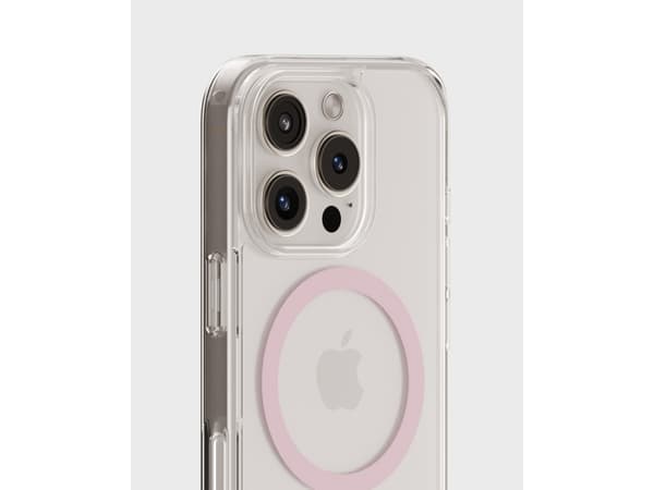 HoldIt Magsafe, Omslag, Apple, iPhone 16 Pro Max, 17,5 cm (6.9"), Rosa, Transparent