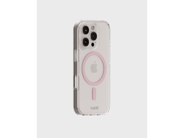 HoldIt Magsafe, Omslag, Apple, iPhone 16 Pro Max, 17,5 cm (6.9"), Rosa, Transparent