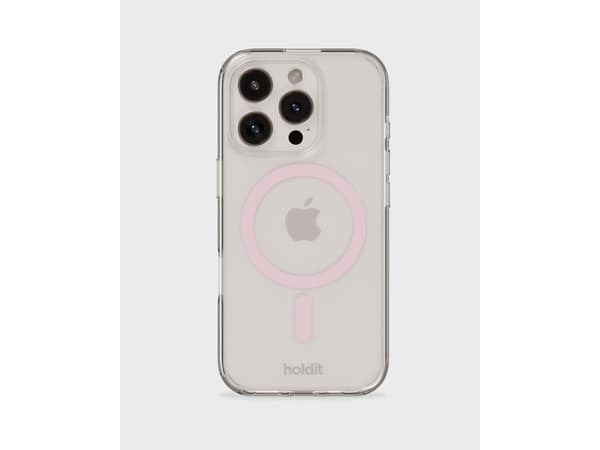 HoldIt Magsafe, Omslag, Apple, iPhone 16 Pro Max, 17,5 cm (6.9"), Rosa, Transparent