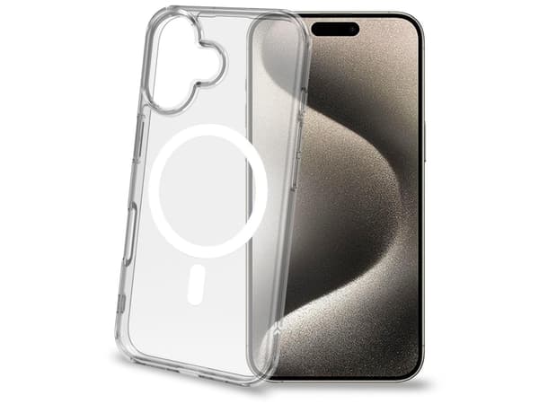 Gelskinmag TPU Cover MagSafe-kompatibelt iPhone 16 Transparent