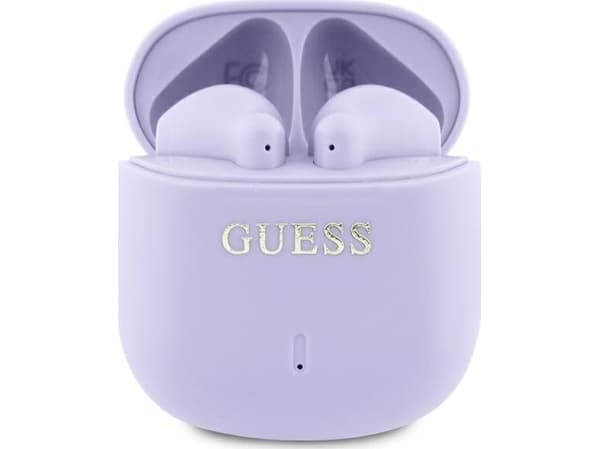 Guess Bluetooth-kuulokkeet GUTWSJ14ESGU TWS + telakointiasema violetti/violetti Painettu klassinen logo