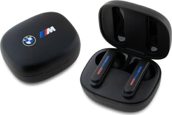 BMW Bluetooth-hörlurar BMBEMIATP20LOK TWS + dockningsstation svart/svart Tryckta logotyper