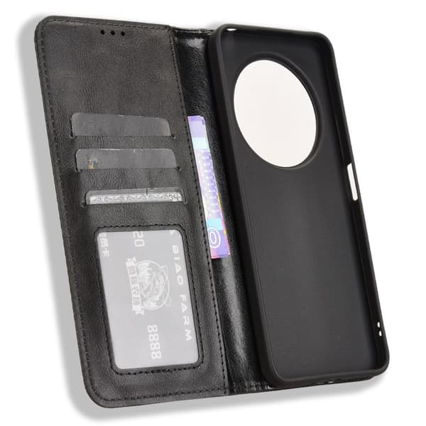Vintage Lommebok-deksel til Xiaomi Redmi 14C - Svart