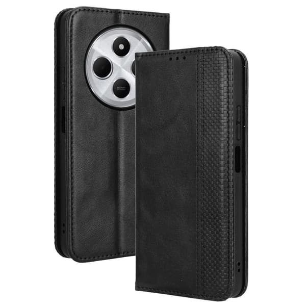 Xiaomi Redmi 14C Lompakkoteline Käännettävä Puhelinkotelo - Musta