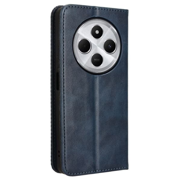 Vintage Plånboksfodral Till Xiaomi Redmi 14C - Blå