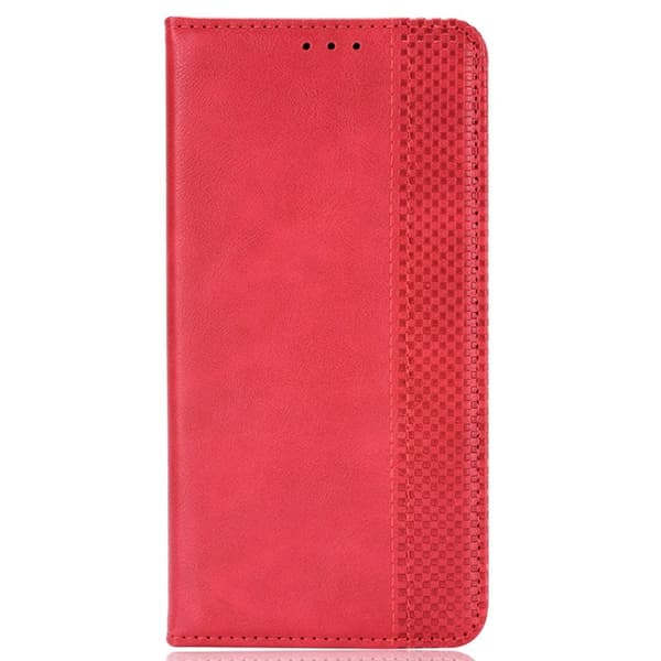 Vintage Plånboksfodral Till Xiaomi Redmi 14C - Röd