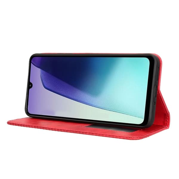Vintage Plånboksfodral Till Xiaomi Redmi 14C - Röd