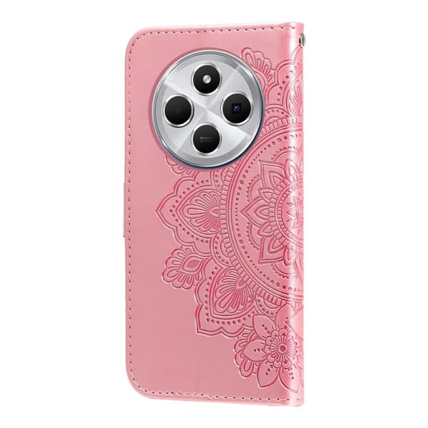 Till Xiaomi Redmi 14C Plånboksfodral med Blommigt Mönster - Rosa