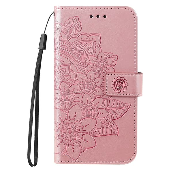 Till Xiaomi Redmi 14C Plånboksfodral med Blommigt Mönster - Rosa