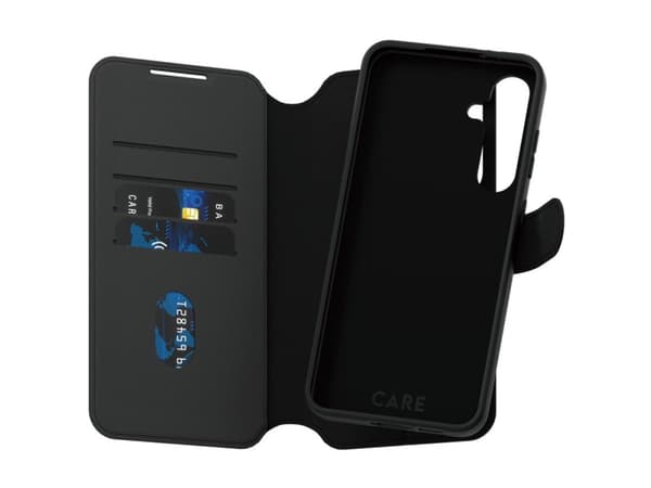 CARE by PanzerGlass - Vikbart fodral för mobiltelefon - med fällbart ställ - termoplastisk polyuretan (TPU), polyuretanläder - för Samsung Galaxy A35