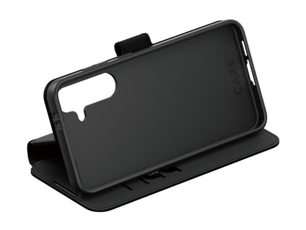 CARE by PanzerGlass - Vikbart fodral för mobiltelefon - med fällbart ställ - termoplastisk polyuretan (TPU), polyuretanläder - för Samsung Galaxy A35