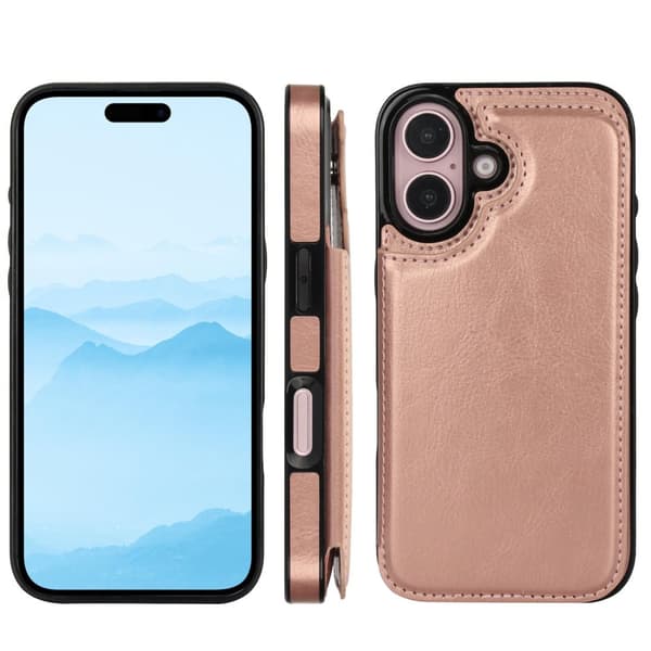 iPhone 16 - Professionellt Stilrent Skal med Korthållare