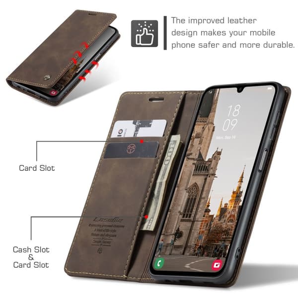 CASEME Plånboksfodral Samsung Galaxy A16 - Coffee