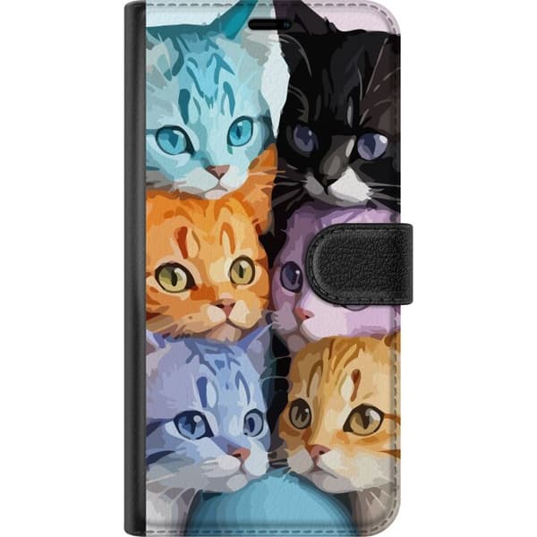 Samsung Galaxy S8 Tegnebogsetui Farverige Katte