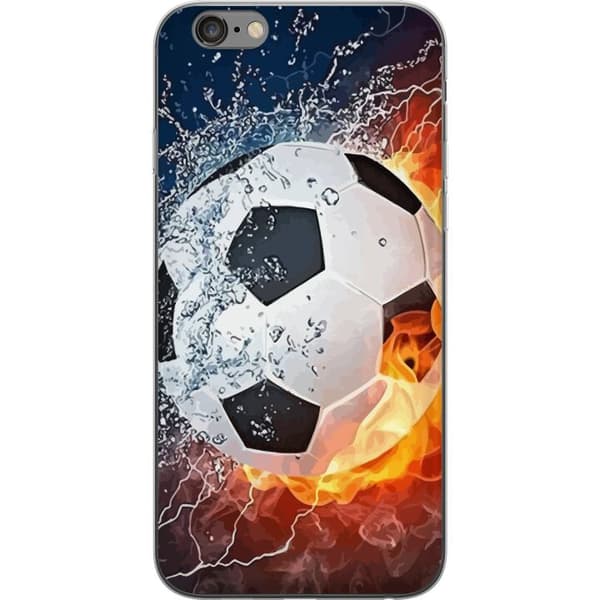 Apple iPhone 6 Plus Genomskinligt Skal Fotboll Eld
