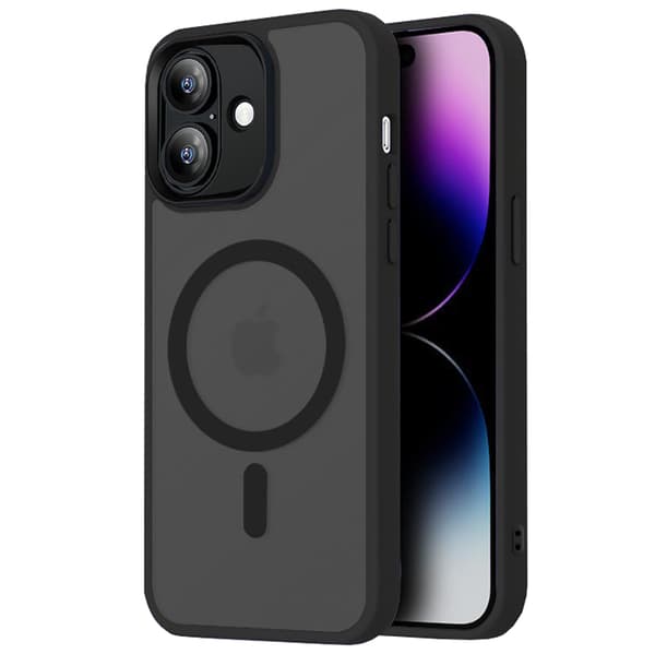 iPhone 16 Skal - Translucent Baksida med Perfekt Passform & Magnetiskt Grepp