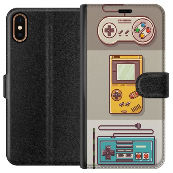Apple iPhone XS Lompakkokotelo Nintendo Retro