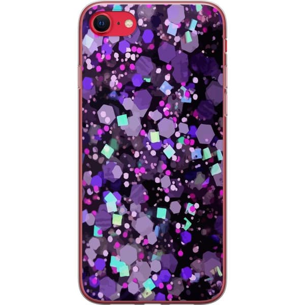 Apple iPhone 7 Gennemsigtig cover Lilla Glitter