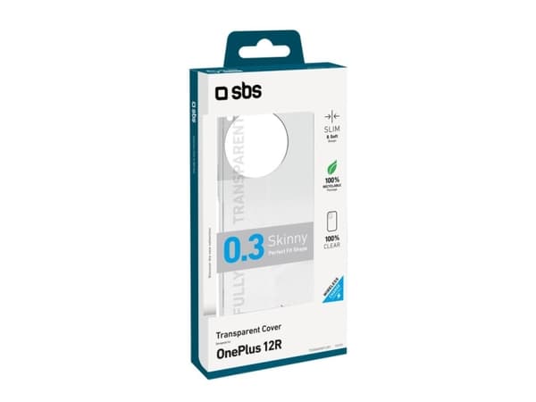 SBS Skinny Cover för One Plus 12R. Transparent