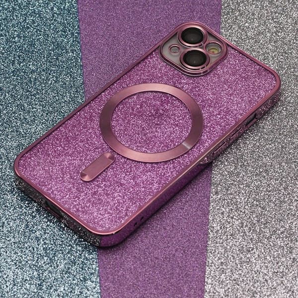 iPhone 13 Mobilskal MagSafe Glitter Chrome - Rosa