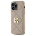 Miniatyrbild 3 av 8: DKNY iPhone 14 Pro Max Mobilskal Quilted Stack Logo - Beige