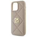 Miniatyrbild 6 av 8: DKNY iPhone 14 Pro Max Mobilskal Quilted Stack Logo - Beige