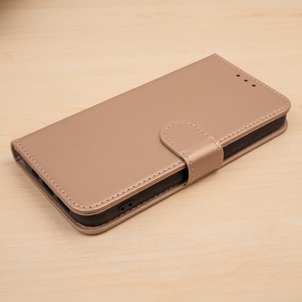 iPhone 16 Plus - Book Case Fodral Mobilplånbok Guld