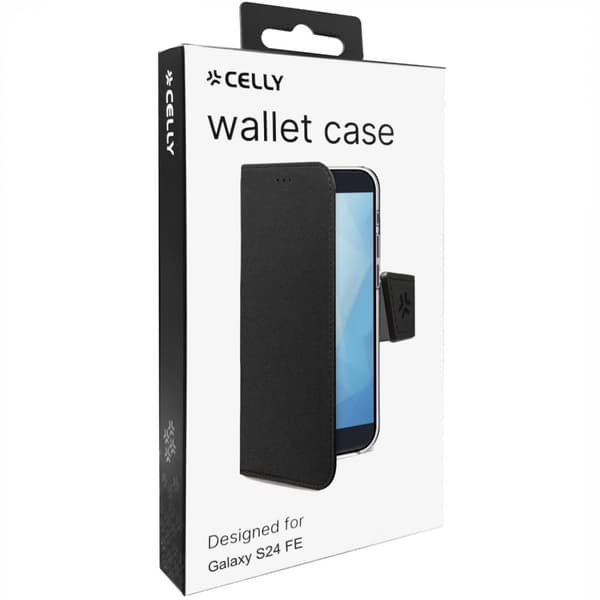 Celly Wally Wallet Case Galaxy S24 FE Svart