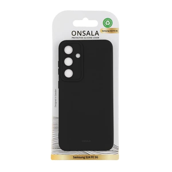 Onsala Back Silicone Touch Recycled Samsung S24 FE 5G Black