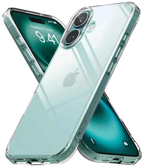 iPhone 16 Plus slimmat skal, Soft TPU Protection, Transparent