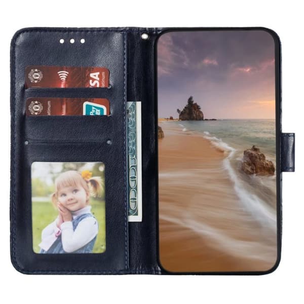 Til Samsung Galaxy A16 5G / A16 4G Flip Cover i PU Læder med Blomster Mønster