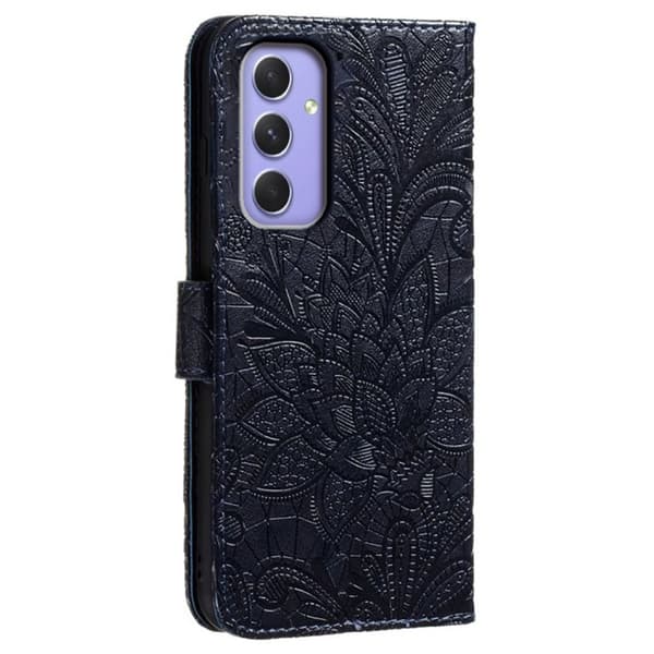Til Samsung Galaxy A16 5G / A16 4G Flip Cover i PU Læder med Blomster Mønster