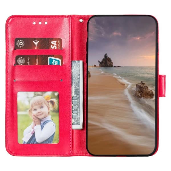 Til Samsung Galaxy A16 5G / A16 4G Flip Cover i PU Læder med Blomster Mønster
