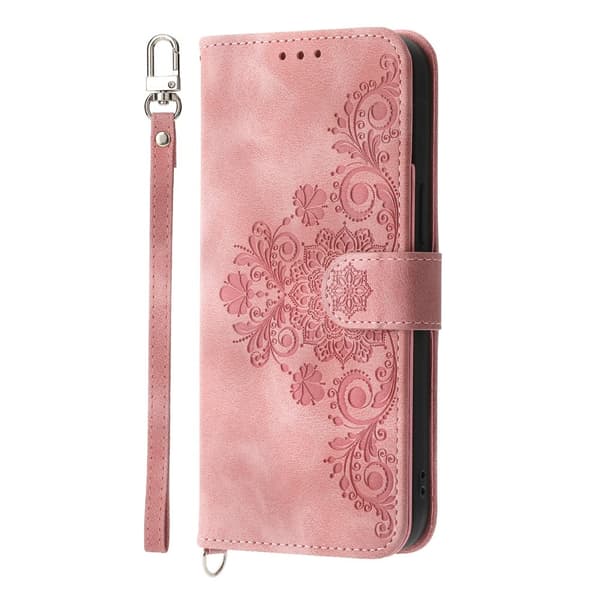 Till Samsung Galaxy A16 5G / A16 4G Fodral med Blommönster Plånboksfodral - Rosa