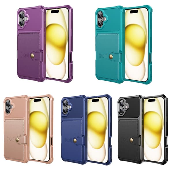 Lyxigt Plånboksskal för iPhone 16 Plus - Praktisk Funktion med en Stilren Design