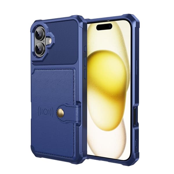 Lyxigt Plånboksskal för iPhone 16 Plus - Praktisk Funktion med en Stilren Design