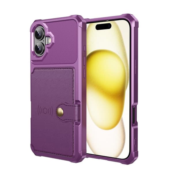 Lyxigt Plånboksskal för iPhone 16 Plus - Praktisk Funktion med en Stilren Design