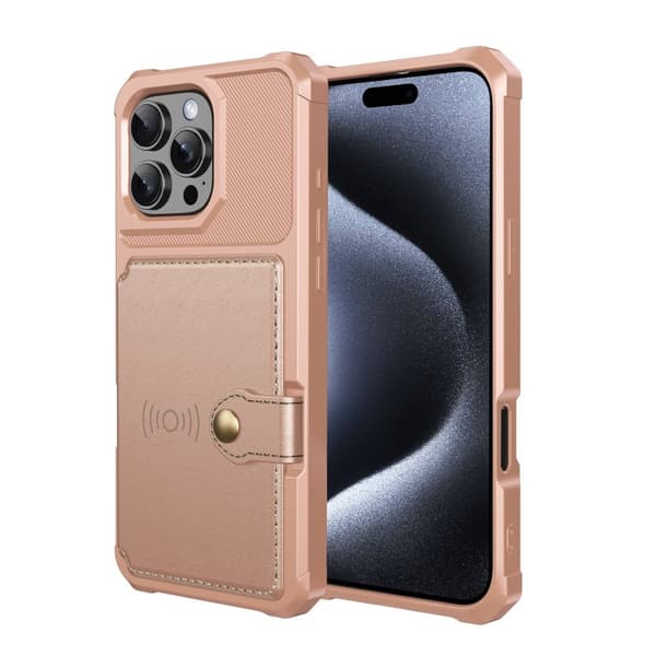 Elegant Skyddande Skal med Kortfack för iPhone 16 Pro