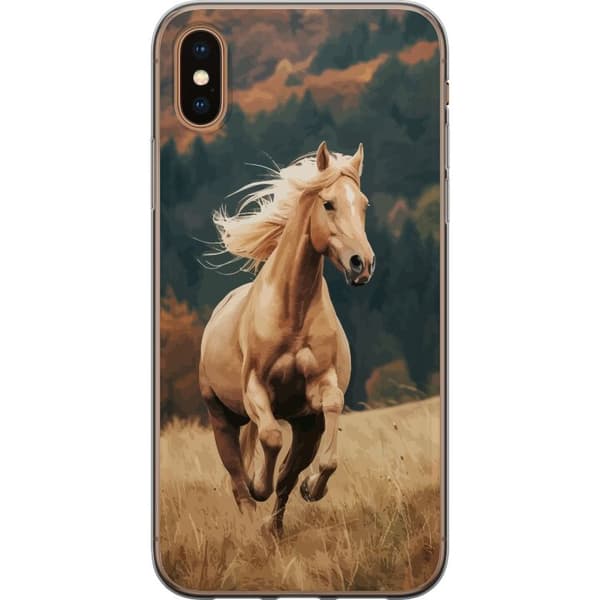 Apple iPhone XS Läpinäkyvä kuori Juokseva Hevonen