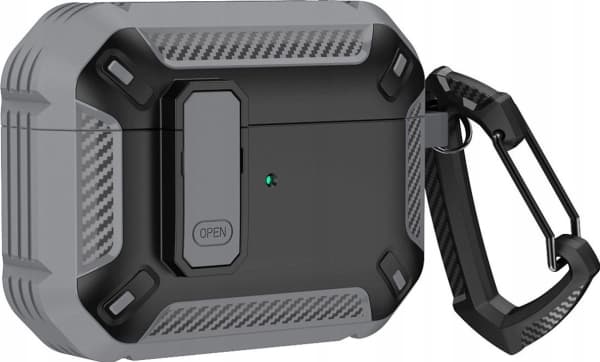 Hurtel Armour Airpods Case with hook - AirPods 4 grey